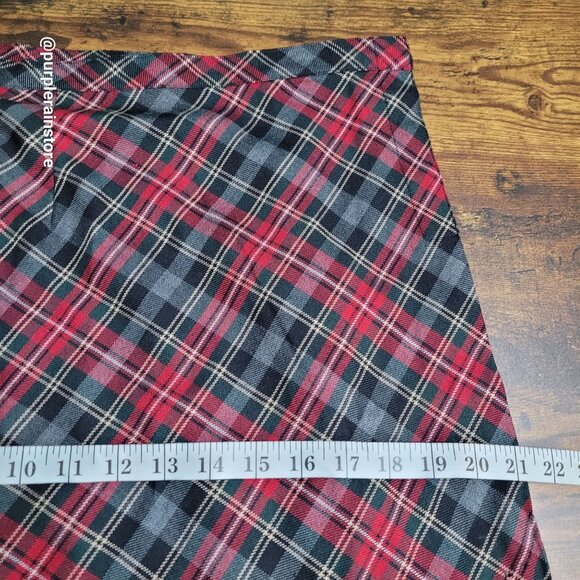 Vtg Willow Bay Tartan Plaid Wrap Skirt Size 14 Preppy 80's 90's Academia - Picture 8 of 10